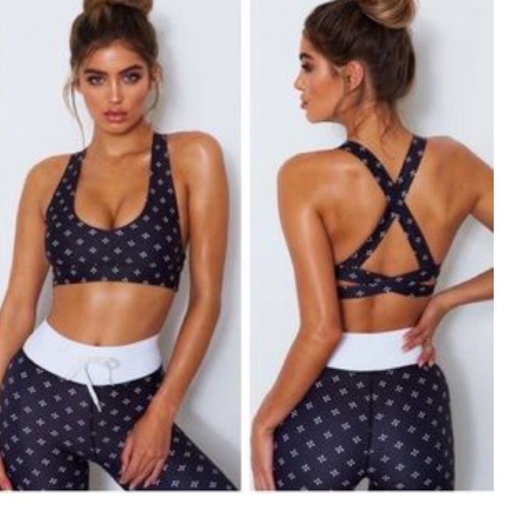 Sarahs Day x White Fox Active White Jasmine Sports Bra Midnight Clover XL SDSB08